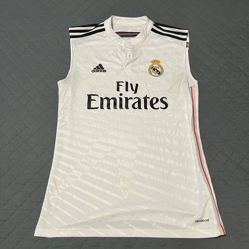 Adidas Real Madrid Home Jersey 2014‑2015 Football Shirt Men's Medium - White